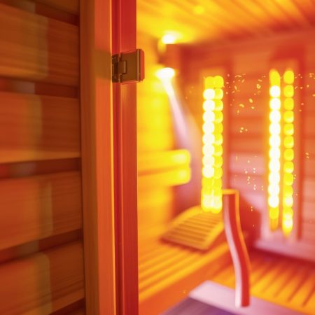 An infrared sauna session used as a complement to traditional physical therapy providing an extra boost to the healing process..